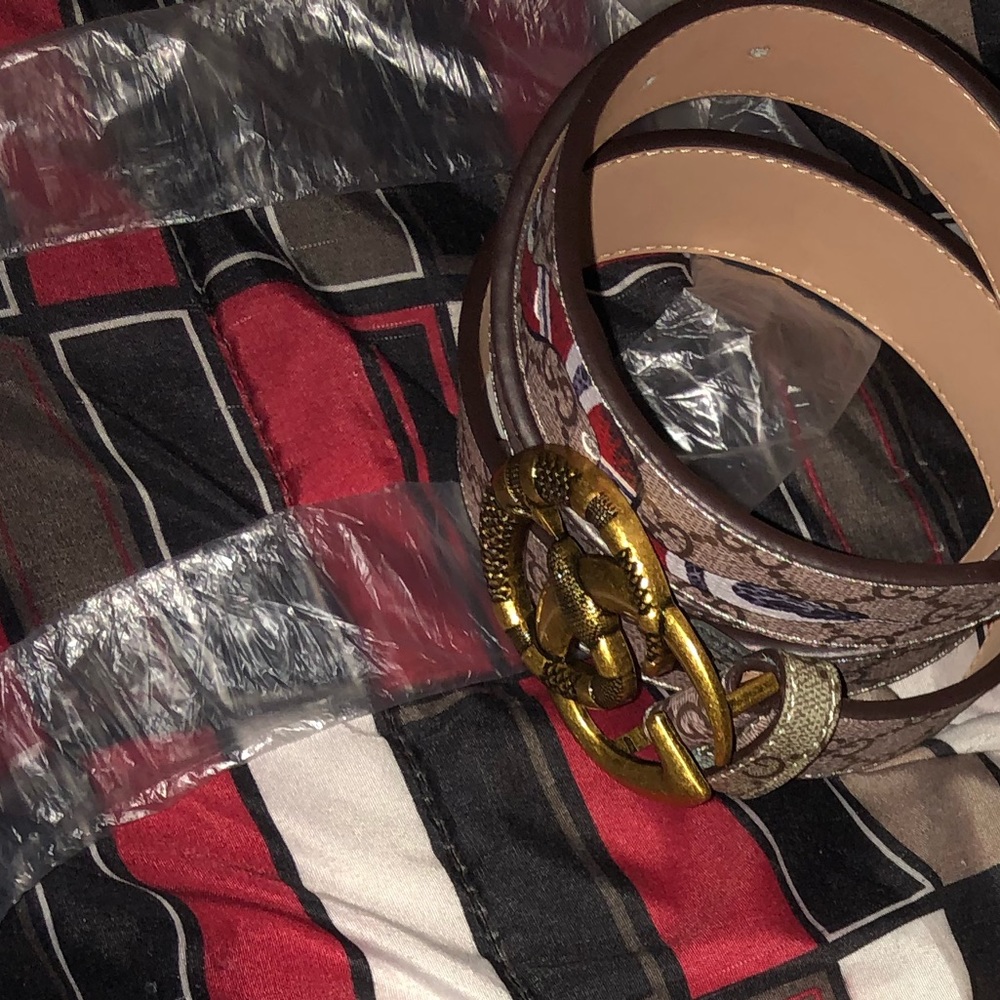 Gucci leather belt kingsnake